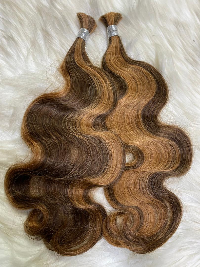 Brown Auburn Mixed Bulk Hair - #30/#4