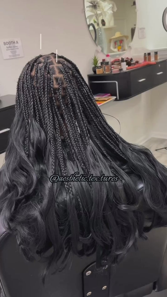 French Curl Human Bulk Hair for Boho Knotless